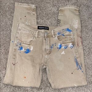 SMUGGLERS MOON paint splatter jeans